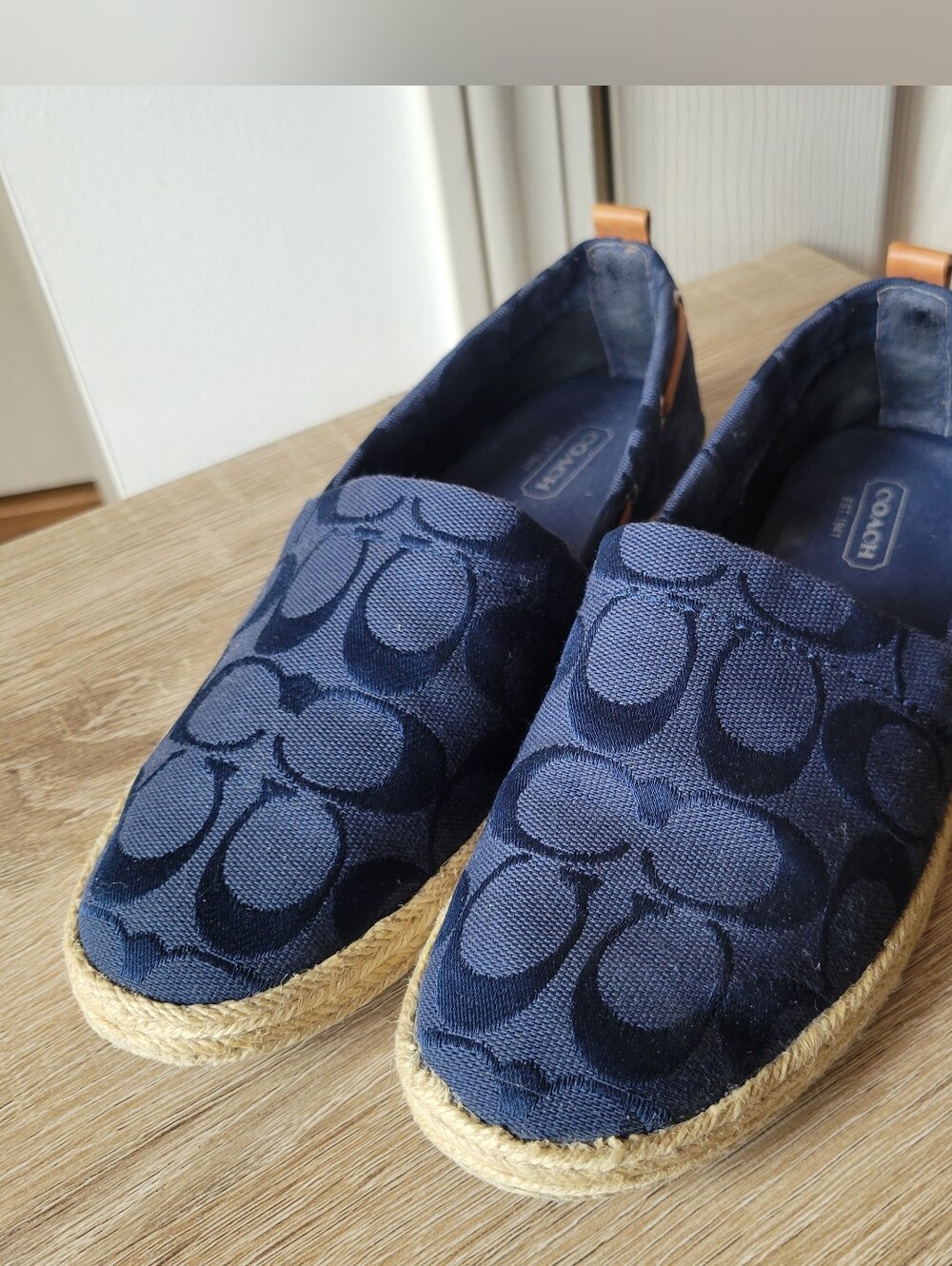 Coach Mellow Espadrille in Signature Denim Blue Women's Size 5.5 M
